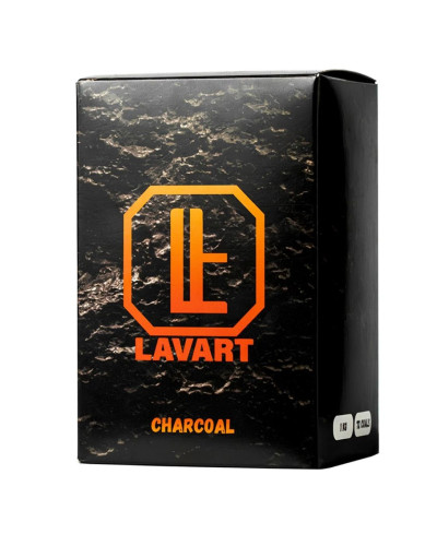 Вугілля кокосове Lavart 1кг 72шт куб 25х25