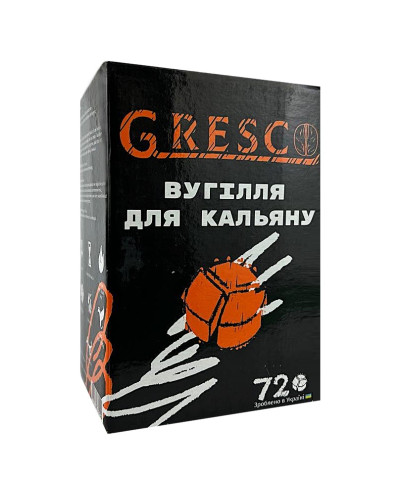 УГОЛЬ ОРЕХОВЫЙ GRESCO 1 КГ (72 шт) под калауд
