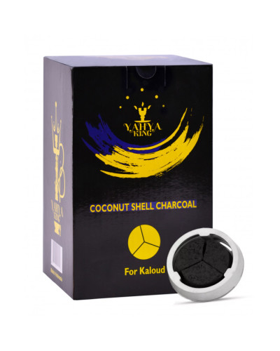 Вугілля кокосове Coco Yahya Elegance King Kalaud, 1кг (72 шт)