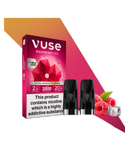 Картриджи VUSE Extra Intense Flavour Pods 20 мг (2%) Raspberry ice (малина лед)