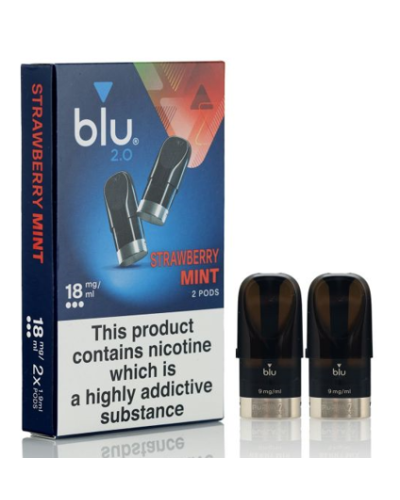 Картриджи Blu 2.0 18 мг Strwaberry mint (клубника мята)