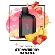 Одноразка SAB 5000 затяжок №51 Strawberry Banana зі смаком полуниця банан