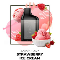 Одноразка SAB 5000 затяжок №53 Strawberry Ice cream зі смаком полуничне морозиво