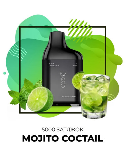 Одноразка SAB 5000 затяжок №60 Mojito Coctail зі смаком мохіто коктейль
