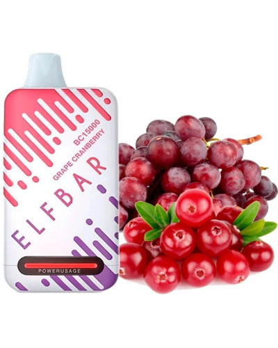 Одноразка ELF BAR BC 15000 затяжок "Grape cranberry" зі смаком виноград журавлина