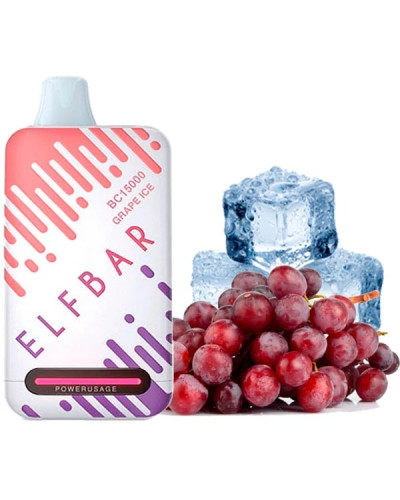 Одноразка ELF BAR BC 15000 затяжок "Grape ice" зі смаком виноград лід