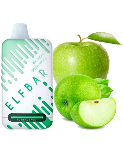 Одноразка ELF BAR BC 15000 затяжек "Sour Apple" со вкусом кислое яблоко