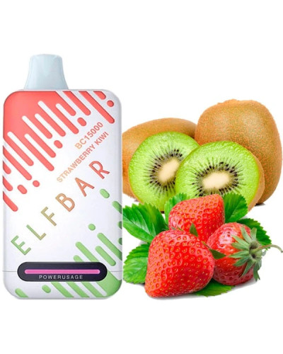 Одноразка ELF BAR BC 15000 затяжок "Strawberry Kiwi" зі смаком полуниця ківі