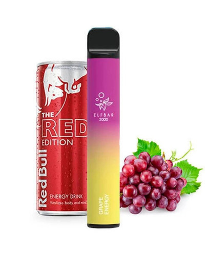 Одноразка ELF BAR 2000 "Grape Energy" зі смаком виноград енергетик