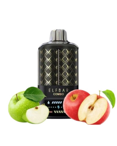 Одноразка Elf Bar Combo 25000 "Green Apple + Double Apple Shisha" (зелене яблуко + подвійне яблуко)
