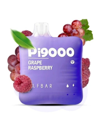 Одноразка ELF BAR Pi 9000 затяжок "Grape raspberry" зі смаком виноград малина
