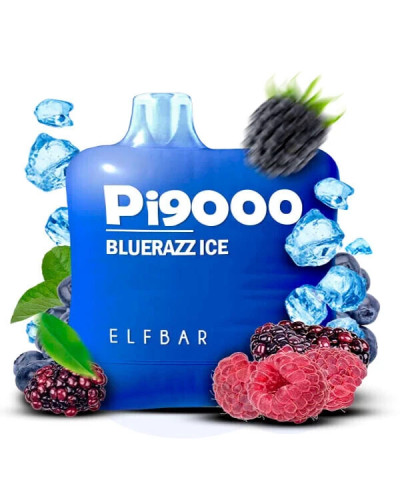 Одноразка ELF BAR Pi 9000 затяжок "Blue Razz Ice" зі смаком блакитна малина лід