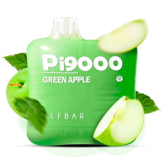 Одноразка ELF BAR Pi 9000 затяжек "Green Apple" со вкусом зеленое яблоко