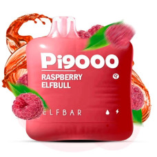 Одноразка ELF BAR Pi 9000 затяжек "Raspberry Elfbull" со вкусом малина энергетик