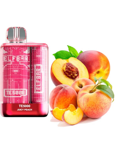 Одноразка ELF BAR TE5000 затяжок "Juicy Peach" зі смаком персика