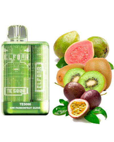 Одноразка ELF BAR TE5000 затяжек "Kiwi Passion Fruit Guava" со вкусом киви маракуйя гуава