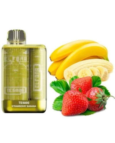 Одноразка ELF BAR TE5000 затяжек "Strawberry Banana" со вкусом клубника банан