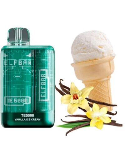 Одноразка ELF BAR TE5000 затяжек "Vanilla Ice Cream" со вкусом ванильного мороженного