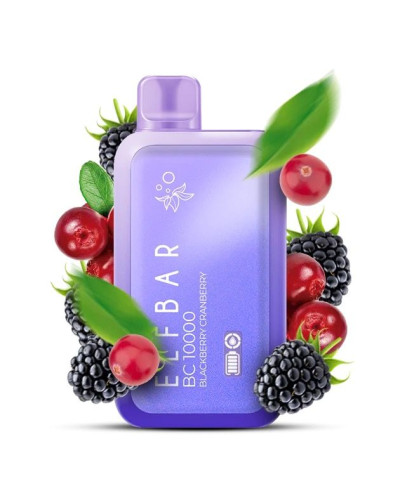 Одноразка ELF BAR BC 10000 затяжок "BlackBerry Cranberry" зі смаком смородина клюква