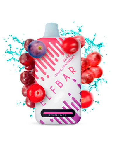Одноразка ELF BAR BC 18000 затяжок "Grape Cranberry" зі смаком виноград журавлина