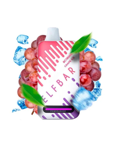 Одноразка ELF BAR BC 18000 затяжок "Grape Ice" зі смаком виноград лід