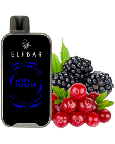 Одноразка ELF BAR FS 18000 затяжок "Blackberry Cranberry" зі смаком ожина журавлина