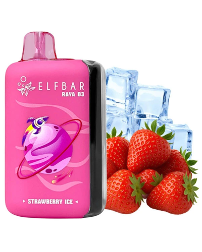Одноразка Elf Bar RAYA D3 25000 Strawberry Ice (полуниця лід)