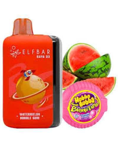 Одноразка Elf Bar RAYA D3 25000 Watermelon Bubble Gum (кавун жуйка)