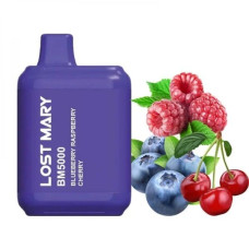 ОДНОРАЗКА LOST MARY BM5000 ЗАТЯЖЕК 5% "BLUEBERRY RASPBERRY CHERRY" СО ВКУСОМ ЧЕРНИКИ МАЛИНЫ ВИШНИ