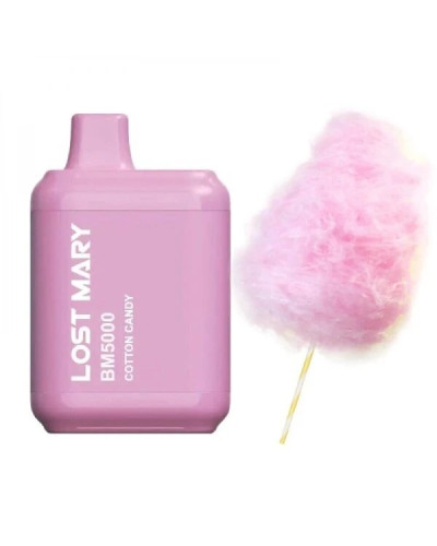ОДНОРАЗКА LOST MARY BM5000 ЗАТЯЖОК 5% "COTTON CANDY" ЗІ СМАКОМ СОЛОДКОЇ ВАТИ