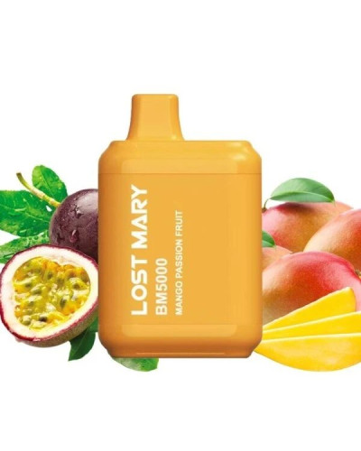 ОДНОРАЗКА LOST MARY BM5000 ЗАТЯЖЕК 5% "MANGO PASSION FRUIT" СО ВКУСОМ МАНГО МАРАКУЙЯ