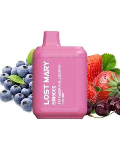 ОДНОРАЗКА LOST MARY BM5000 ЗАТЯЖЕК 5% "STRAWBERRY BLUEBERRY CHERRY" СО ВКУСОМ КЛУБНИКИ ЧЕРНИКИ ВИШНИ