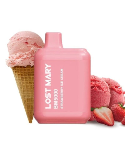 ОДНОРАЗКА LOST MARY BM5000 ЗАТЯЖЕК 5% "STRAWBERRY ICE CREAM" СО ВКУСОМ КЛУБНИЧНОГО МОРОЖЕНОГО