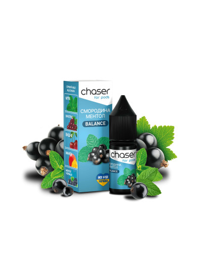 РІДИНА CHASER BALANCE 10 МЛ 50 МГ ЗІ СМАКОМ СМОРОДИНА МЕНТОЛ