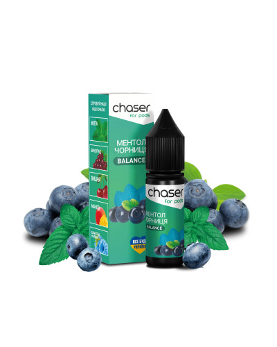 ЖИДКОСТЬ CHASER FOR PODS BALANCE 15 МЛ 50 МГ СО ВКУСОМ ЧЕРНИКА МЕНТОЛ