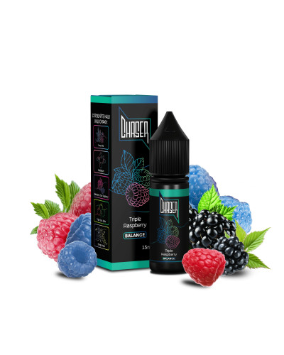 РІДИНА CHASER BLACK BALANCE 15 МЛ 50 МГ "TRIPLE RASPBERRY" ЗІ СМАКОМ ТРЬОХ СОРТІВ МАЛИНИ