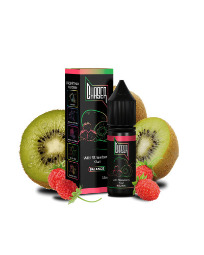 ЖИДКОСТЬ CHASER BLACK BALANCE 15 МЛ 50 МГ "WILD STRAWBERRY KIWI" СО ВКУСОМ ЗЕМЛЕНИКИ И КИВИ