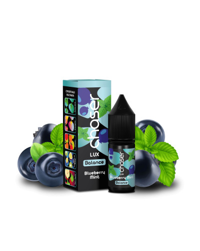 ЖИДКОСТЬ CHASER LUX BALANCE 11 МЛ 50 МГ "BLUEBERRY MINT" СО ВКУСОМ ЧЕРНИКИ И МЯТЫ