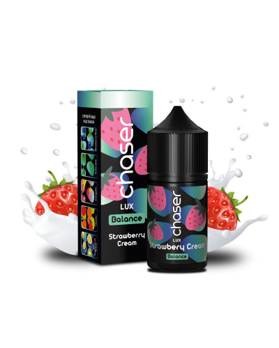 ЖИДКОСТЬ CHASER LUX BALANCE 30 МЛ 50 МГ "STRAWBERRY CREAM" СО ВКУСОМ КЛУБНИКИ И КРЕМА