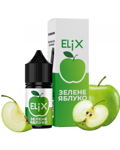 ЖИДКОСТЬ ELiX 30 МЛ 60 МГ СО ВКУСОМ ЗЕЛЕНОЕ ЯБЛОКО