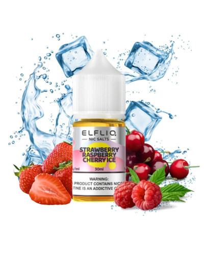 Рідина ELF LIQ 30 мл 50 мг "Strawberry Raspberry Cherry Ice" зі смаком полуниця малина вишня
