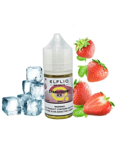 РІДИНА ELF LIQ 30 МЛ 50 МГ "STRAWBERRY ICE" ЗІ СМАКОМ ПОЛУНИЦІ ТА ЛЬОДУ