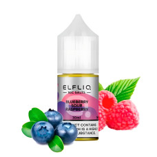 РІДИНА ELF LIQ 30 МЛ 50 МГ "BLUEBERRY SOUR RASPBERRY" ЗІ СМАКОМ ЧОРНИЦІ ТА КИСЛОЇ МАЛИИ