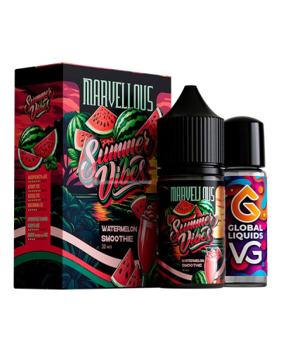 НАБОР ДЛЯ САМОЗАМЕСА MARVELOUS 30 МЛ 50 МГ Watermelon Smoothie (арбузный смузи)