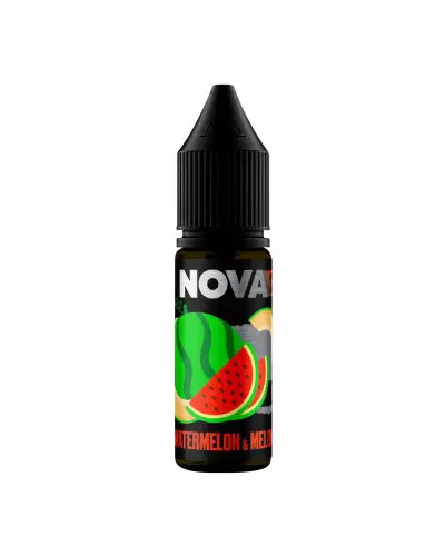 РІДИНА NOVA SALT 15 МЛ НА 50 МГ "WATERMELON MELON" ЗІ СМАКОМ КАВУНА ТА ДИНІ
