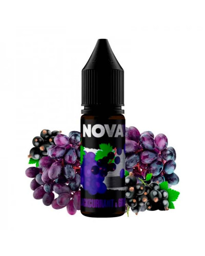 ЖИДКОСТЬ NOVA SALT 15 МЛ 50 МГ "BLACKCURRANT GRAPE" СО ВКУСОМ ЧОРНОЙ СМОРОДИНИ И ВИНОГРАДА