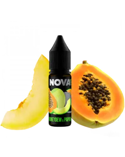 ЖИДКОСТЬ NOVA SALT 15 МЛ 50 МГ "HONEYDEW PAPAYA" СО ВКУСОМ ДЫНИ И ПАПАИ