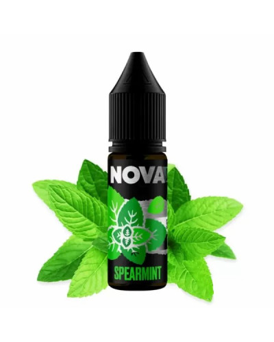 ЖИДКОСТЬ NOVA SALT 15 МЛ 50 МГ "SPEARMINT" СО ВКУСОМ МЯТЫ МАЛИНЫ