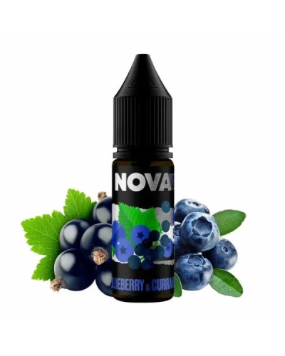 ЖИДКОСТЬ NOVA SALT 15 МЛ 50 МГ "BLUEBERRY CURRANT" СО ВКУСОМ ЧЕРНИКИ И СМОРОДИНИ