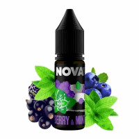 ЖИДКОСТЬ NOVA SALT 15 МЛ 50 МГ "BERRY MINT" СО ВКУСОМ ЯГОДЫ С МЯТОЮ